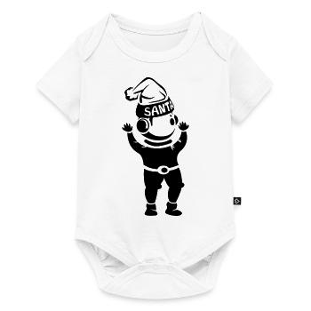 Astronaute Père Noël Symbole Logo icône Graphique - Body à manches courtes Premium Bébé - blanc - Devant