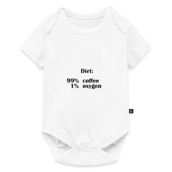 Diet Is 99% Coffee But Only 1% Oxygen - Baby Premium short-sleeve bodysuit - white - Front