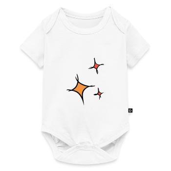Sternchen. Drei bunte Sterne, hand gezeichnet. - Baby Premium Kurzarmbody - Weiß - Vorne