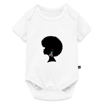 Chemise Femme Noire Avec Autisme - Body à manches courtes Premium Bébé - blanc - Devant