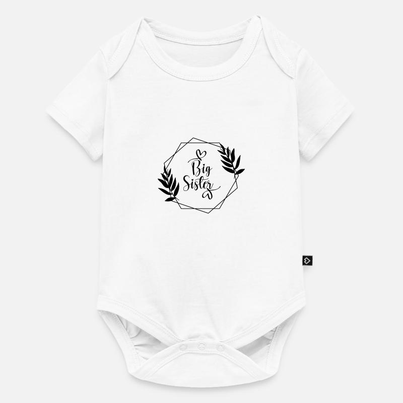 Große Schwester - Baby Premium Kurzarmbody - Weiß