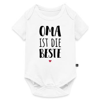 Oma ist die Beste - Baby Premium Kurzarmbody - Weiß - Vorne