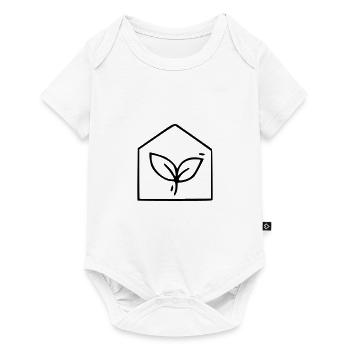 Plant drawing nature sketch black - Baby Premium short-sleeve bodysuit - white - Front