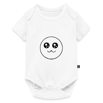 Emoji sketch noir doux - Body à manches courtes Premium Bébé - blanc - Devant