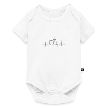 rythme cardiaque de danse - Body à manches courtes Premium Bébé - blanc - Devant