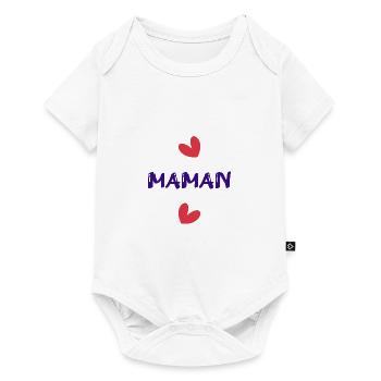 FÊTE DES MÈRES. BONNE FÊTE MAMAN. MAMAN. COEUR - Body à manches courtes Premium Bébé - blanc - Devant