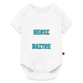 MASTER. THANK YOU. THANK YOU, MASTER. MASTER. MASTER GIFT - Baby Premium short-sleeve bodysuit - white - Front