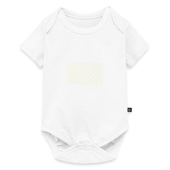 Diagonal Stripes jaune et blanc - Body à manches courtes Premium Bébé - blanc - Devant