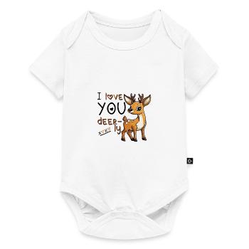 Je t’aime Deerly - Saint Valentin - Body à manches courtes Premium Bébé - blanc - Devant
