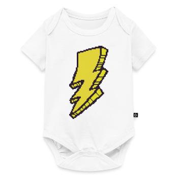 Pixel-Art Lightning - Baby Premium short-sleeve bodysuit - white - Front