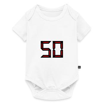 50. 50 YEARS. 50th ANNIVERSARY. BIRTHDAY 50 YEARS. - Baby Premium short-sleeve bodysuit - white - Front