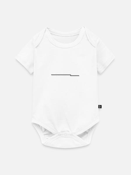 Zielflagge, Linie - Baby Premium Kurzarmbody - Weiß