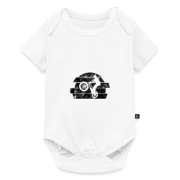 BMX Vélo Vélo Rétro Cadeau Vélo Motocross - Body à manches courtes Premium Bébé - blanc - Devant