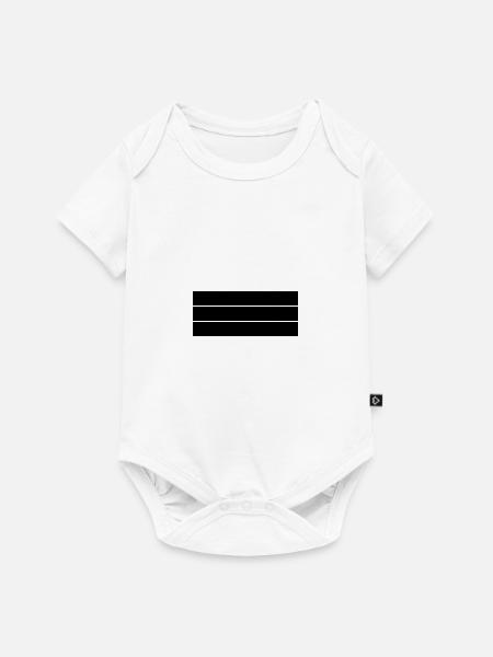 schlichtes Geometriemotiv - Baby Premium Kurzarmbody - Weiß