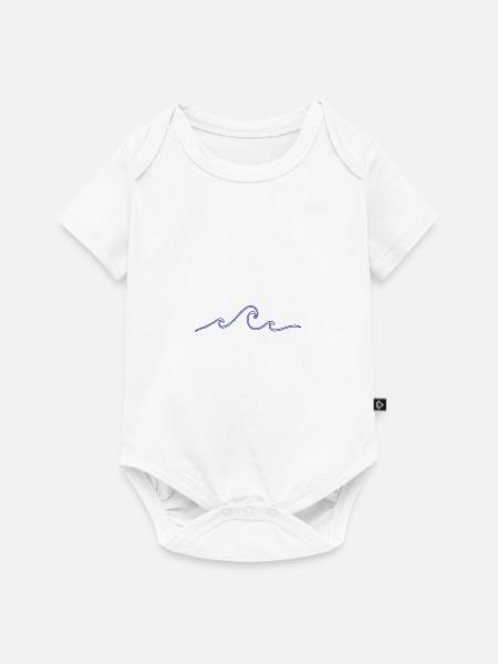 Wellen - Baby Premium Kurzarmbody - Weiß