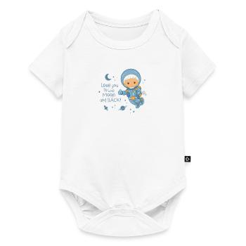 Unser Sandmännchen - Love you to the moon and back - Baby Premium Kurzarmbody - Weiß - Vorne