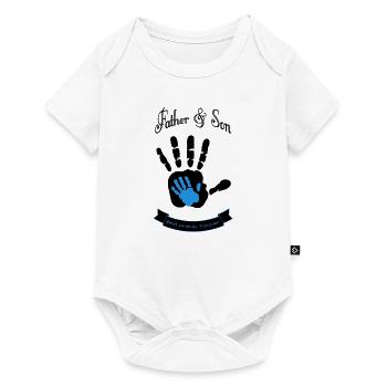 Father and Son, Vater und Sohn - Baby Premium Kurzarmbody - Weiß - Vorne