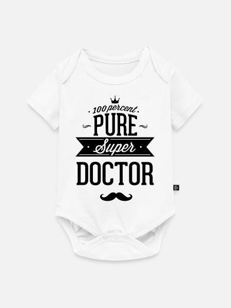 100% Doktor - Baby Premium Kurzarmbody - Weiß