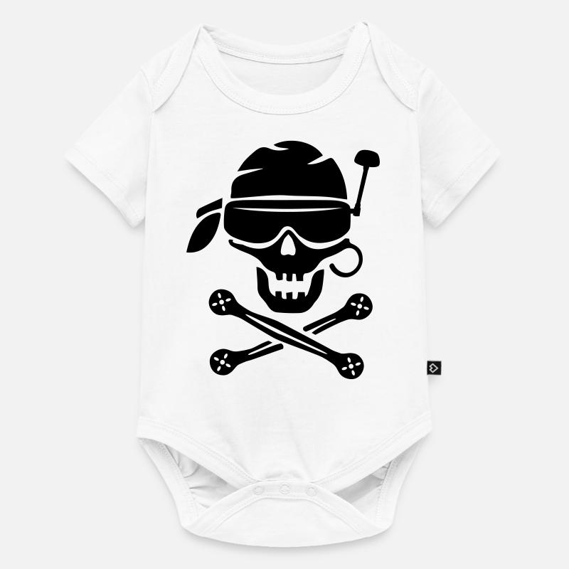 Pirate pilote FPV - Body à manches courtes Premium Bébé - blanc