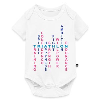 Triathlon - Baby Premium Kurzarmbody - Weiß - Vorne