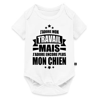 j'adore mon chien - Body à manches courtes Premium Bébé - blanc - Devant