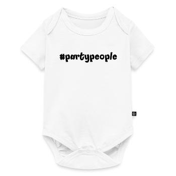 partypeople - Baby Premium Kurzarmbody - Weiß - Vorne