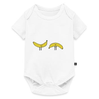 Bananas LaughTer Sad Happy Unhappy - Baby Premium short-sleeve bodysuit - white - Front