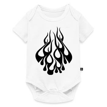 flamme - Baby Premium Kurzarmbody - Weiß - Vorne