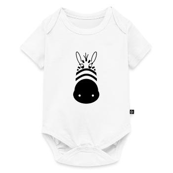 Funny Zebra Comic Style Zebras Africa Safari - Baby Premium short-sleeve bodysuit - white - Front