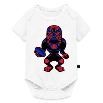 mask_blak - Baby Premium short-sleeve bodysuit - white - Front