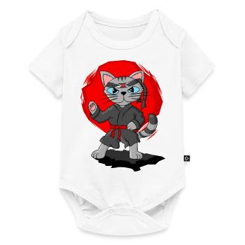 Karaté Blacksuit Cadeau pour les enfants - Body à manches courtes Premium Bébé - blanc - Devant