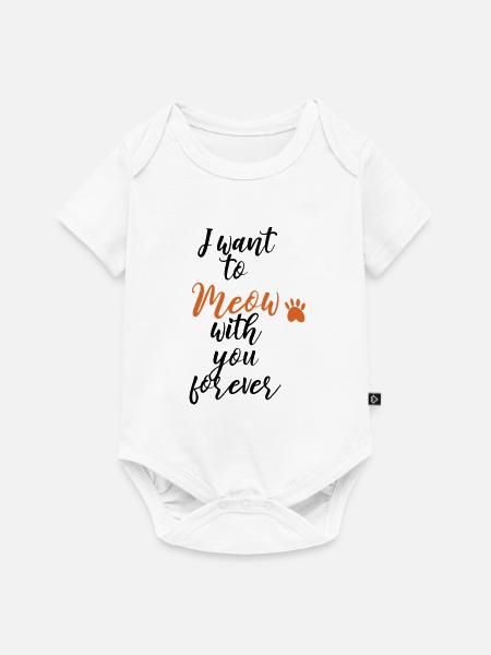 Cat - Baby Premium Kurzarmbody - Weiß