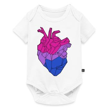 Coeur bisexuel - Body à manches courtes Premium Bébé - blanc - Devant