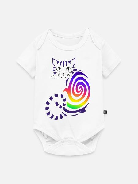 Grinsekatze - Baby Premium Kurzarmbody - Weiß
