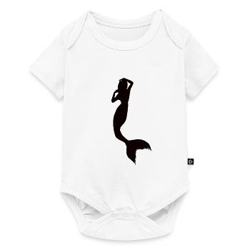 Sirène Silhouette Des créatures fabuleuses Histoire - Body à manches courtes Premium Bébé - blanc - Devant