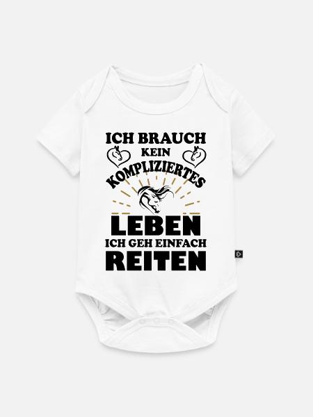 Einfach Reiten - Baby Premium Kurzarmbody - Weiß