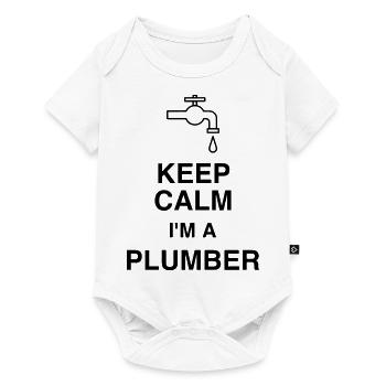 Plombier / Plomberie / Travail / Métier / Job - Body à manches courtes Premium Bébé - blanc - Devant