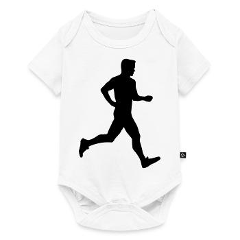 Running Man, runner - Body à manches courtes Premium Bébé - blanc - Devant