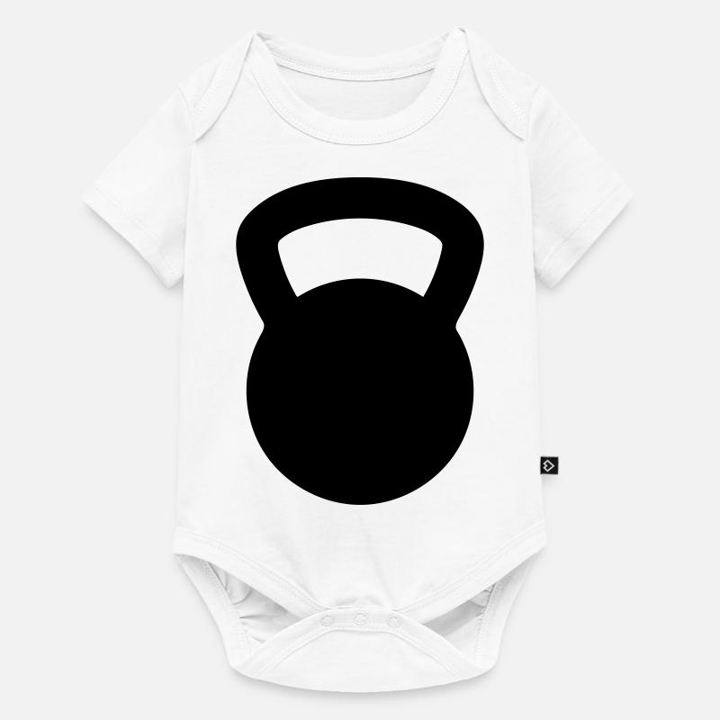 Kettlebell - Baby Premium Kurzarmbody - Weiß