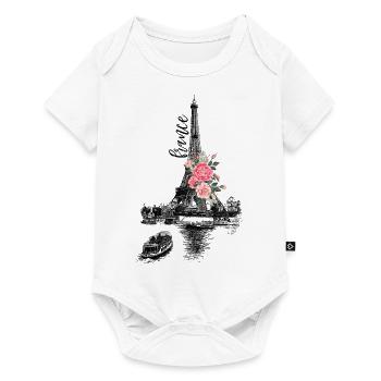Frankreich - Baby Premium Kurzarmbody - Weiß - Vorne