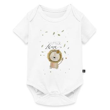 Lion Illustration Children - Brave Lion - Baby Premium short-sleeve bodysuit - white - Front