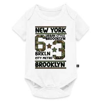 Newyork Brooklyn - Body à manches courtes Premium Bébé - blanc - Devant
