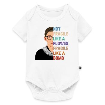 Not Fragile Like a Flowerr Fragile Like Bomb - Baby Premium short-sleeve bodysuit - white - Front
