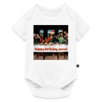 Happy Birthday Jesus - Baby Premium short-sleeve bodysuit - white - Front