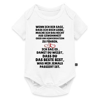 Liebeserklärung Beziehung Liebe Geschenk - Baby Premium Kurzarmbody - Weiß - Vorne