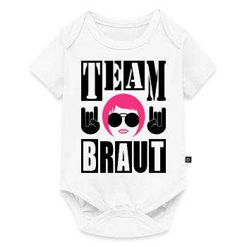 Team Braut - Baby Premium Kurzarmbody - Weiß - Vorne