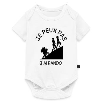 Je Peux Pas J'ai Rando Randonnée - Body à manches courtes Premium Bébé - blanc - Devant