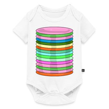 Frisbee Golf Disc Frisbee Discgolf - Baby Premium Kurzarmbody - Weiß - Vorne