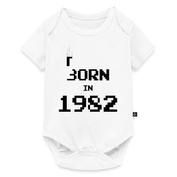 1982 Geboren Geburtstag - Baby Premium Kurzarmbody - Weiß - Vorne
