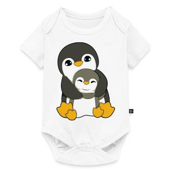 Penguin Hugging - Baby Premium short-sleeve bodysuit - white - Front